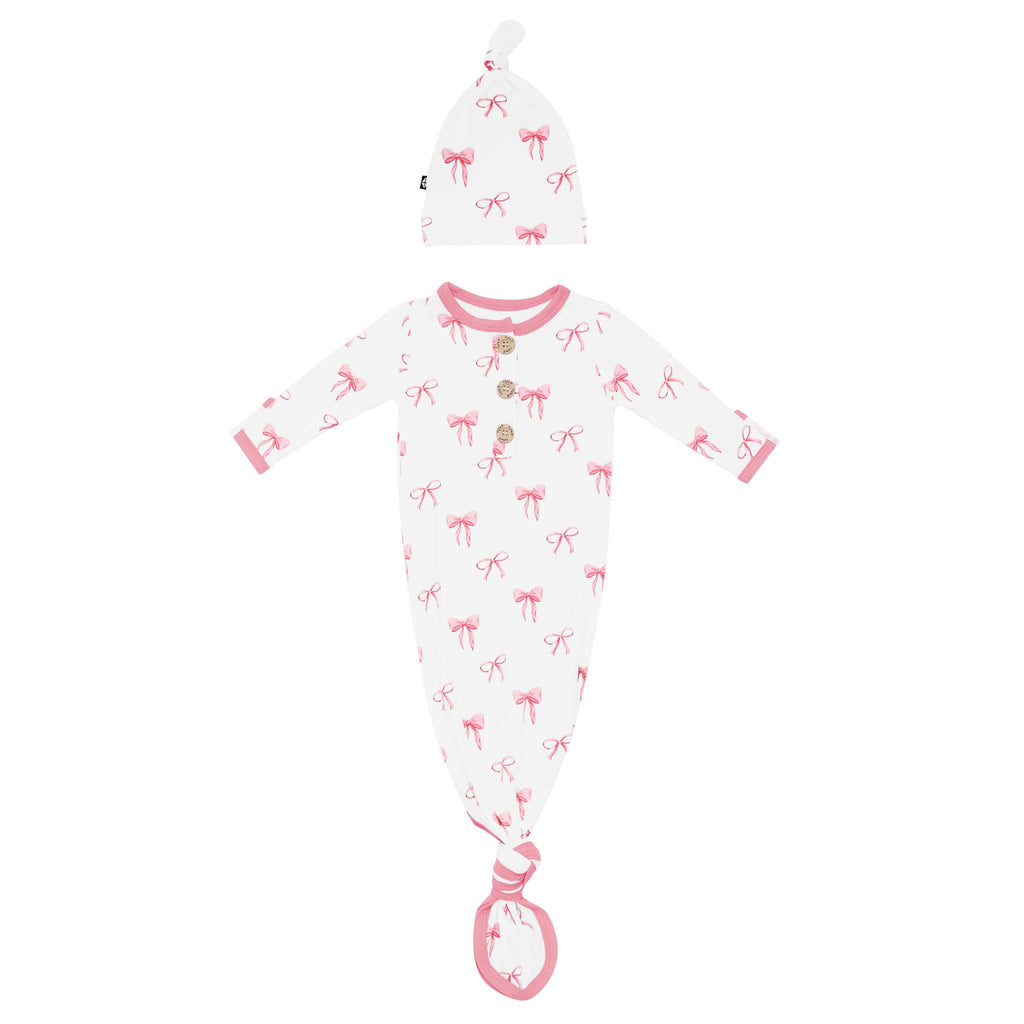 Knotted Day Gown with Hat Set in Bow