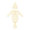 Knotted Day Gown with Hat Set in Chamomile