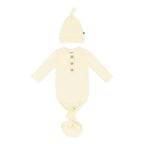Knotted Day Gown with Hat Set in Chamomile