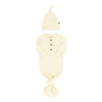 Knotted Day Gown with Hat Set in Chamomile