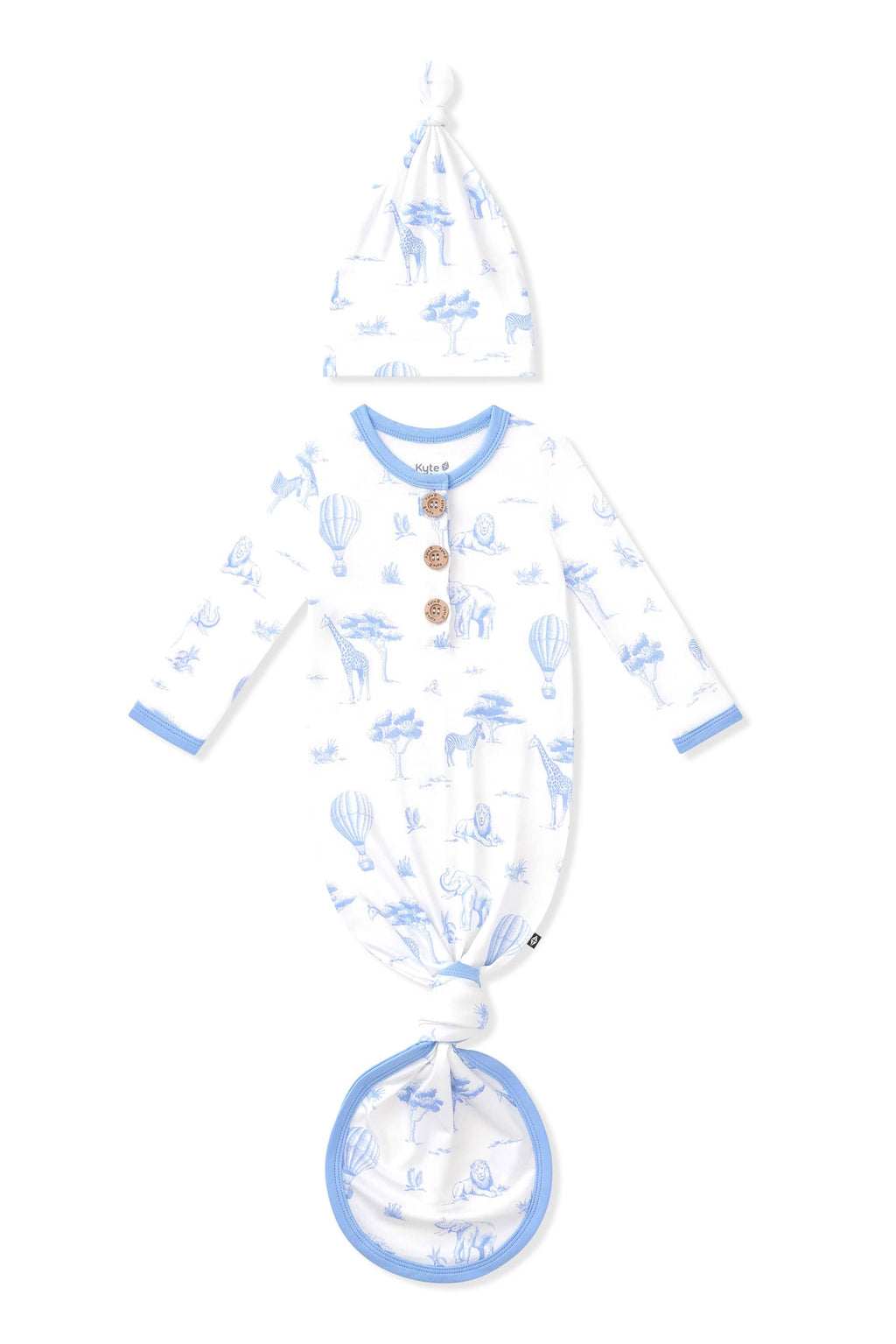 Knotted Day Gown with Hat Set in Toile Safari