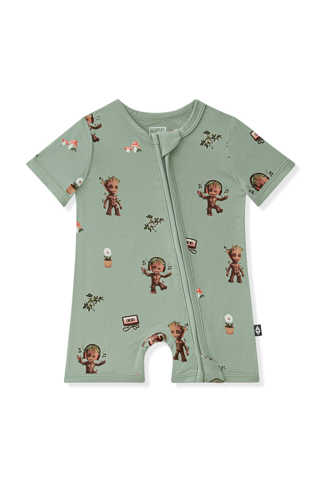 Zipper Shortall Romper in Groot