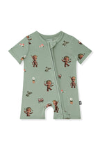 Zipper Shortall Romper in Groot