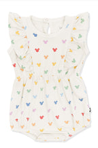Bubble Romper in Pastel Mickey Mouse