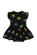 Twirl Bodysuit Dress in Monster Truck
