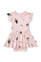 Twirl Bodysuit Dress in Blush Sushi