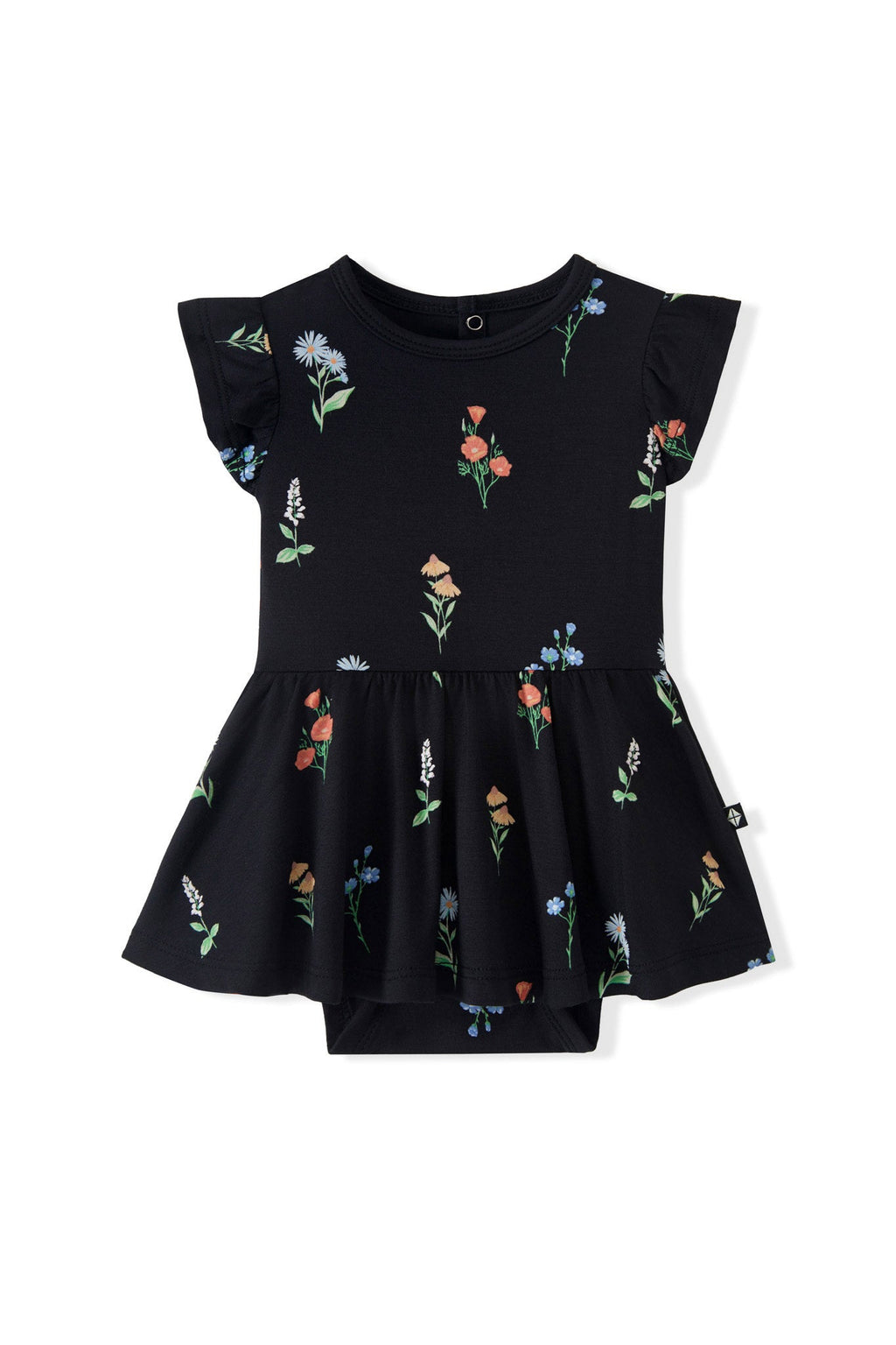 Twirl Bodysuit Dress in Midnight Wildflower