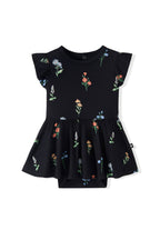 Twirl Bodysuit Dress in Midnight Wildflower