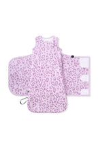Sleep Bag Swaddler in Thistle Leopard 1.0