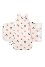 Sleep Bag Swaddler in Retro Rainbow 1.0