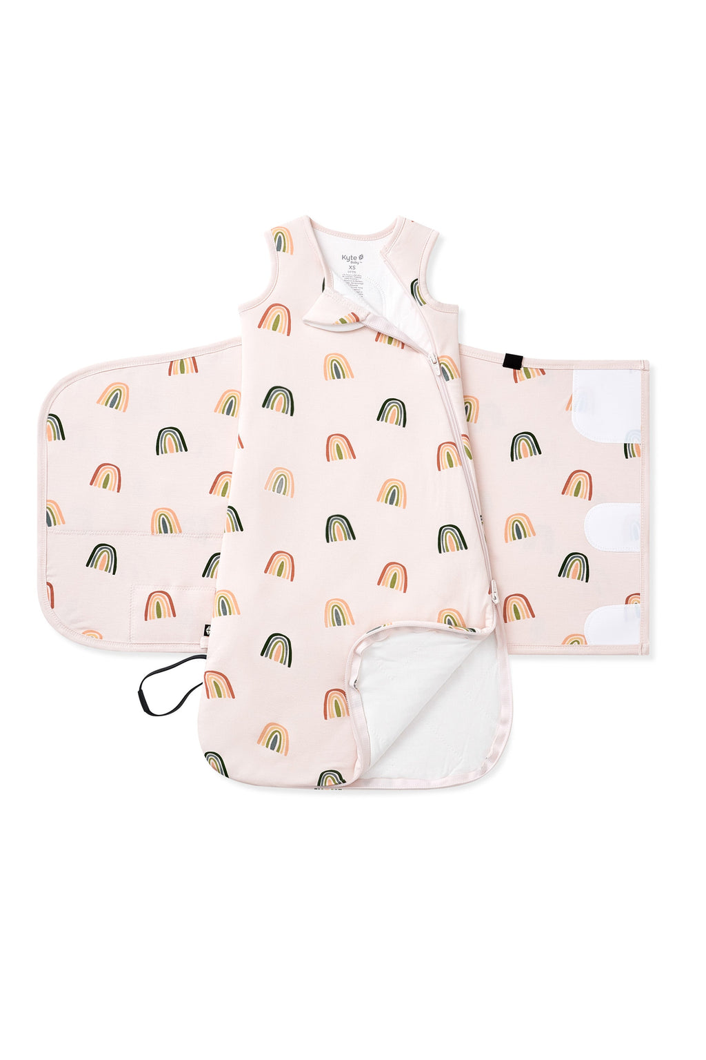 Sleep Bag Swaddler in Retro Rainbow 1.0