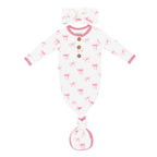 Knotted Day Gown with Bow Set in Bow