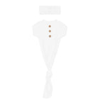 Knotted Day Gown with Bow Set in Cloud