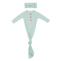 Knotted Day Gown with Bow Set in Sage