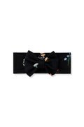 Bow Headband in Midnight Wildflower