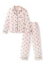 Long-Sleeved Women's Pajama Set in Halloween Teddy
