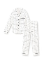 Long-Sleeved Women's Pajama Set in Midnight Polka Dot
