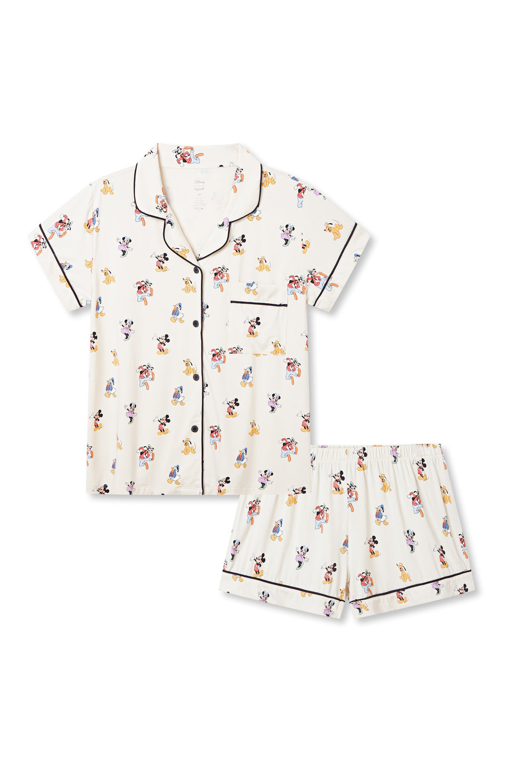 Women's Short Sleeve Pajama Set in Mickey Mouse & Friends