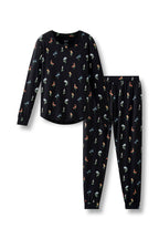 Women's Jogger Pajama Set in Midnight Wildflower