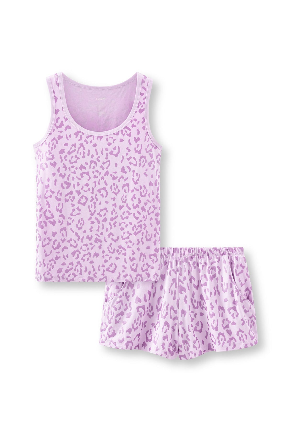 Women's Tank Set in Thistle Leopard