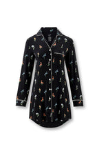 Long Sleeve Women’s Nightshirt in Midnight Wildflower