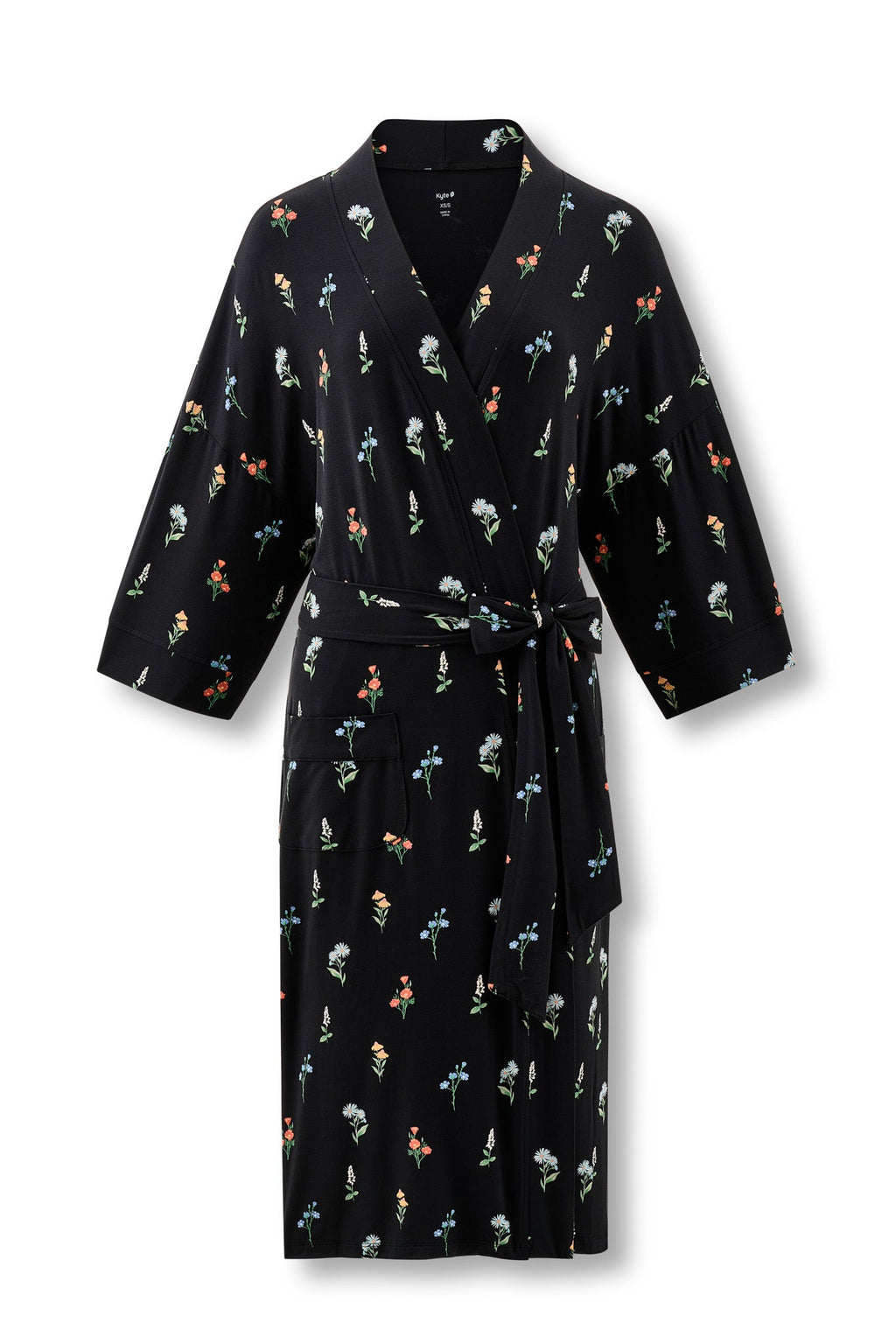 Women’s Kimono Robe in Midnight Wildflower
