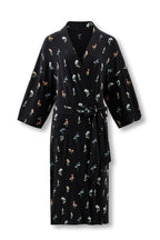 Women’s Kimono Robe in Midnight Wildflower