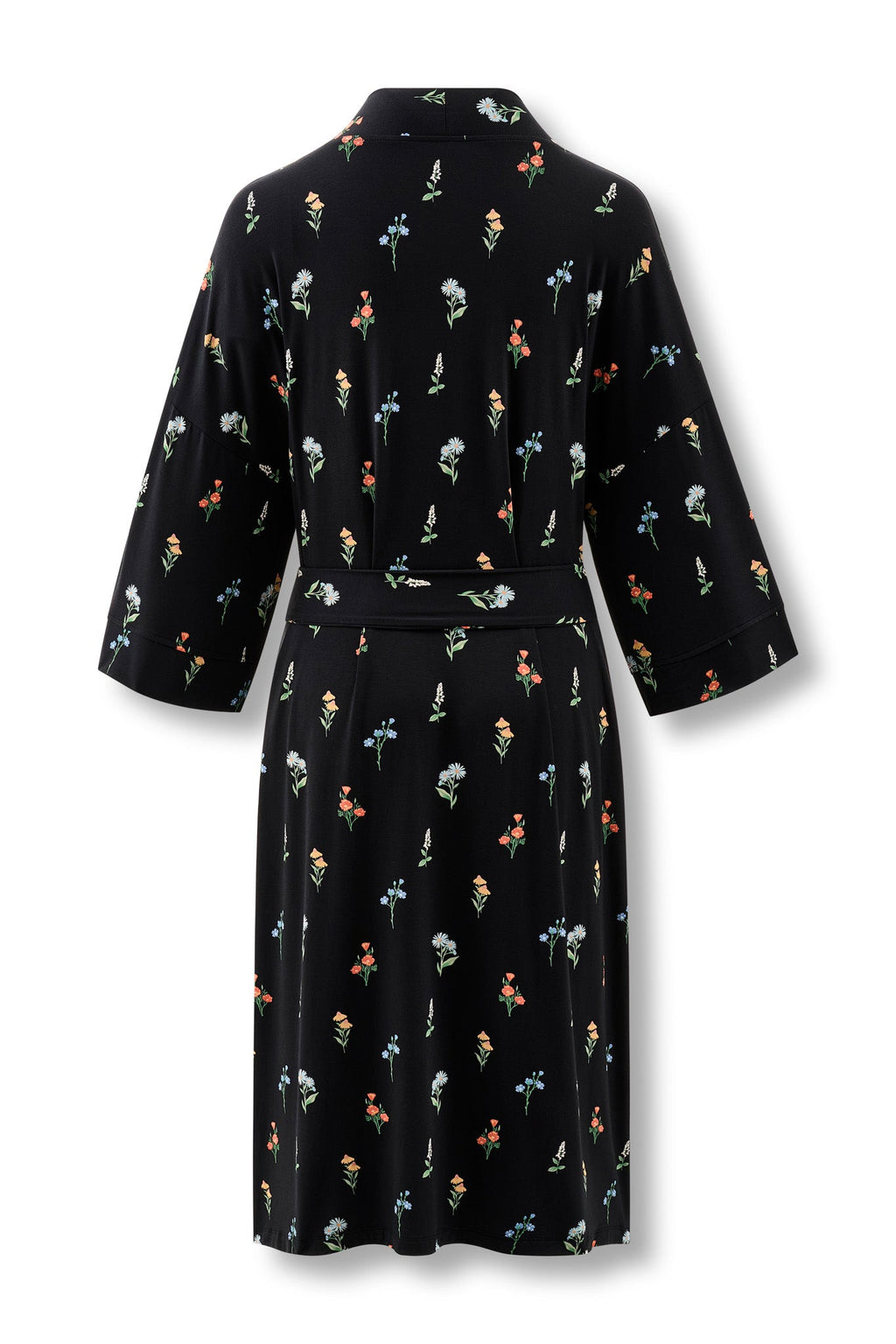Women’s Kimono Robe in Midnight Wildflower