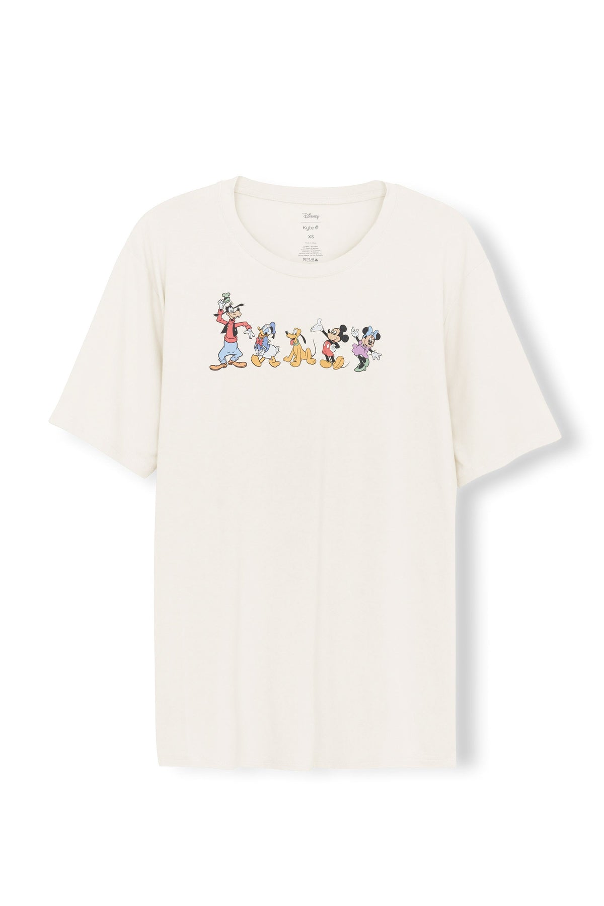 Men's Crew Neck Tee in Mickey and Friends on Ecru