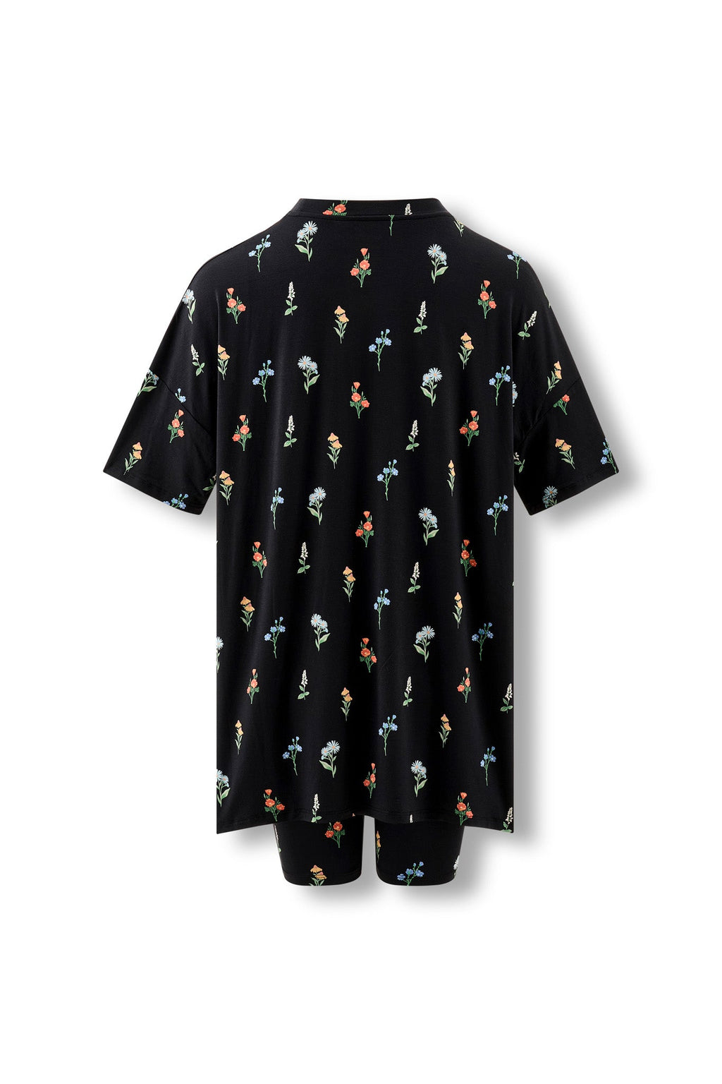 Women’s Biker Short Set in Midnight Wildflower
