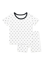Short Sleeve Pajamas in Midnight Polka Dot