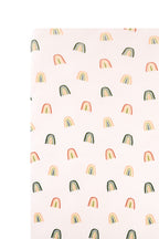 Mini Crib Sheet in Retro Rainbow