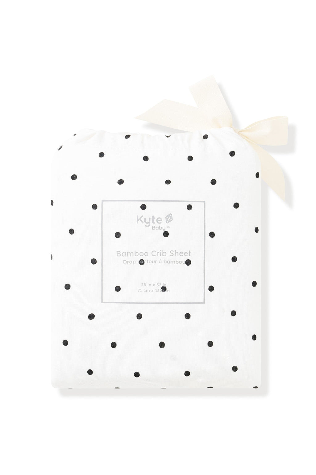 Crib Sheet in Midnight Polka Dot