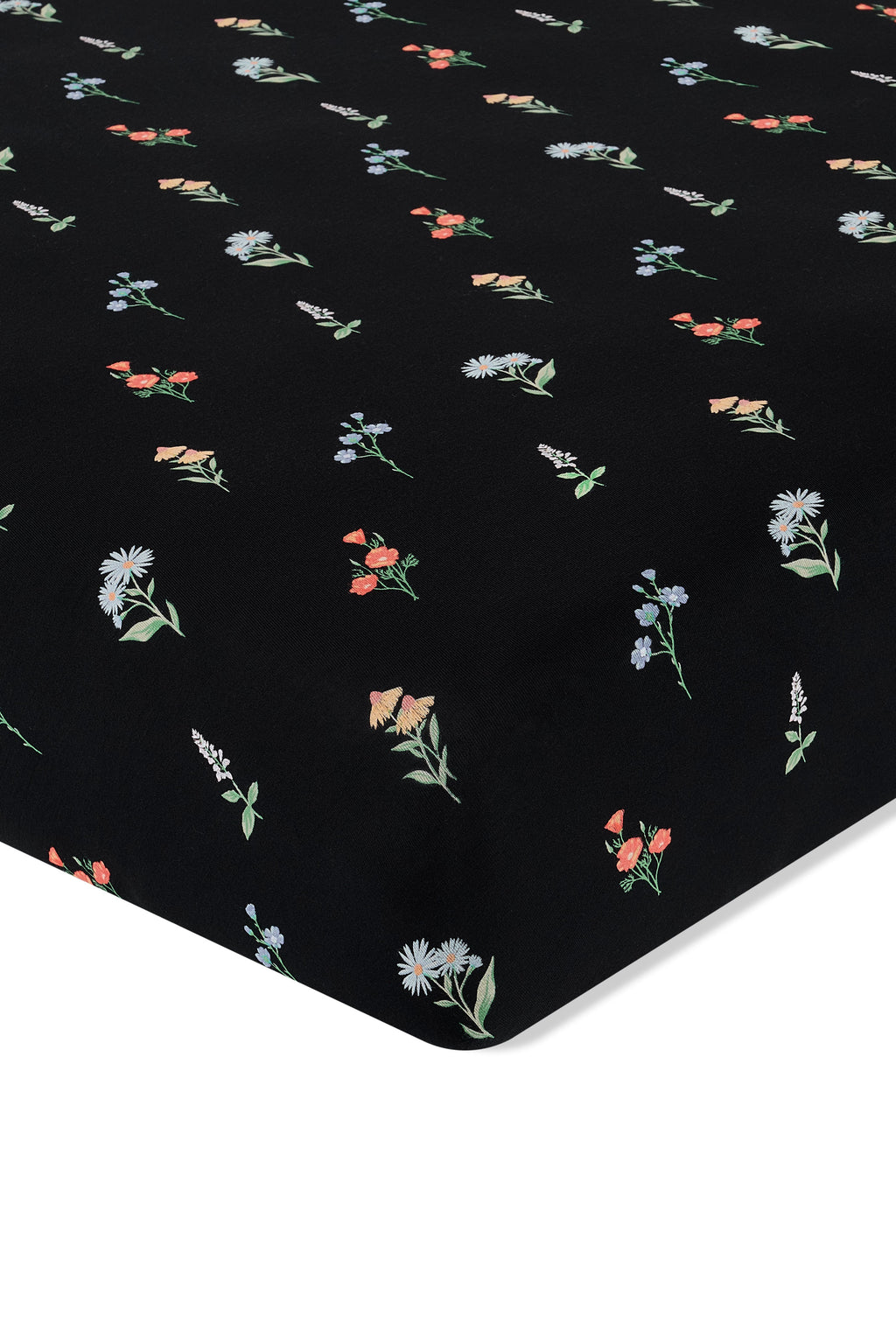 Crib Sheet in Midnight Wildflower