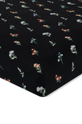 Crib Sheet in Midnight Wildflower
