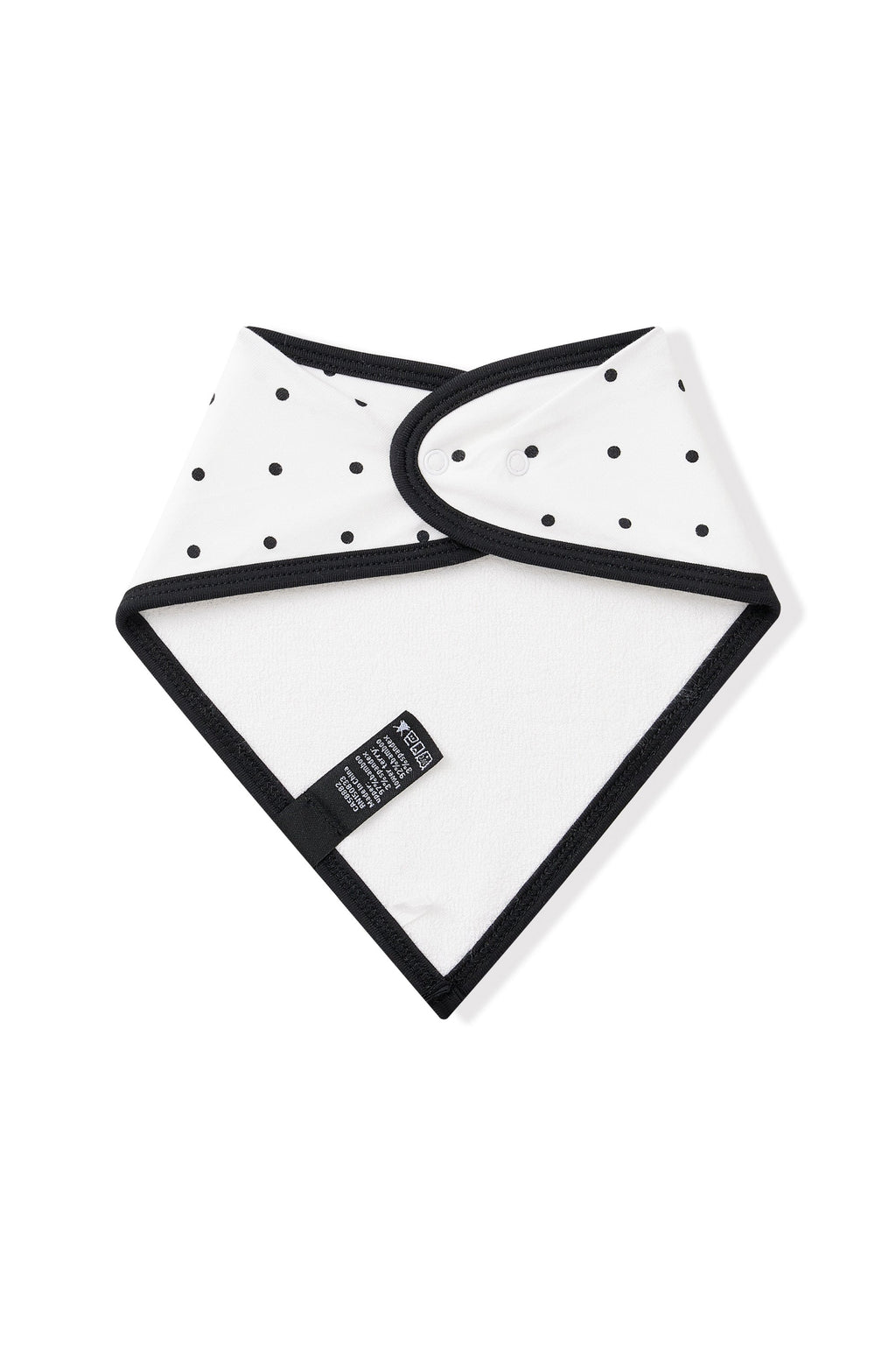 Bib in Midnight Polka Dot