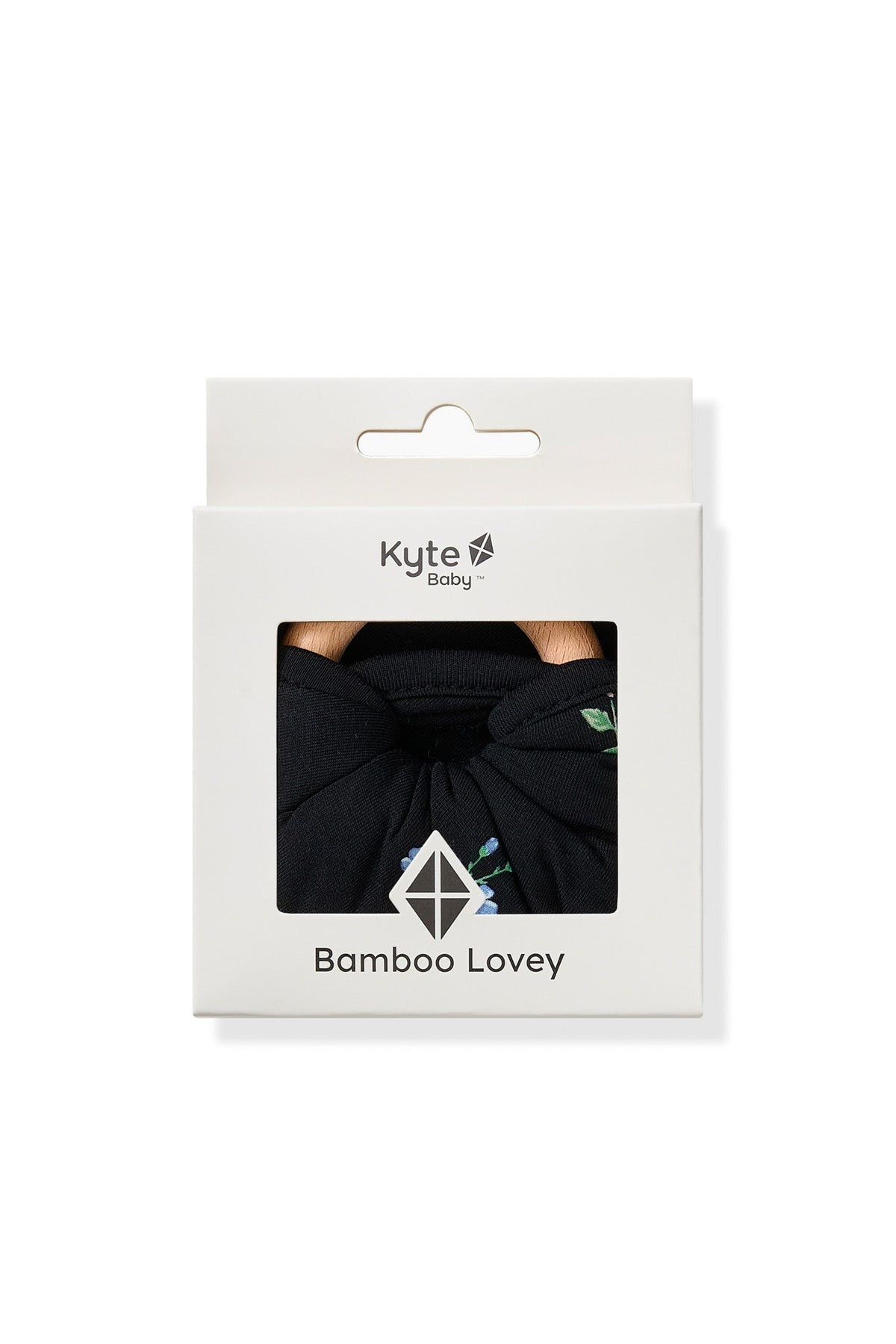 Lovey in Midnight Wildflower with Removable Wooden Teething Ring