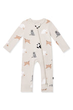 Zippered Romper in Fluffy Cat