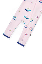 Zippered Romper in Sakura Mahjong