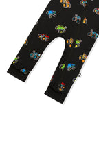 Zippered Romper in Monster Truck
