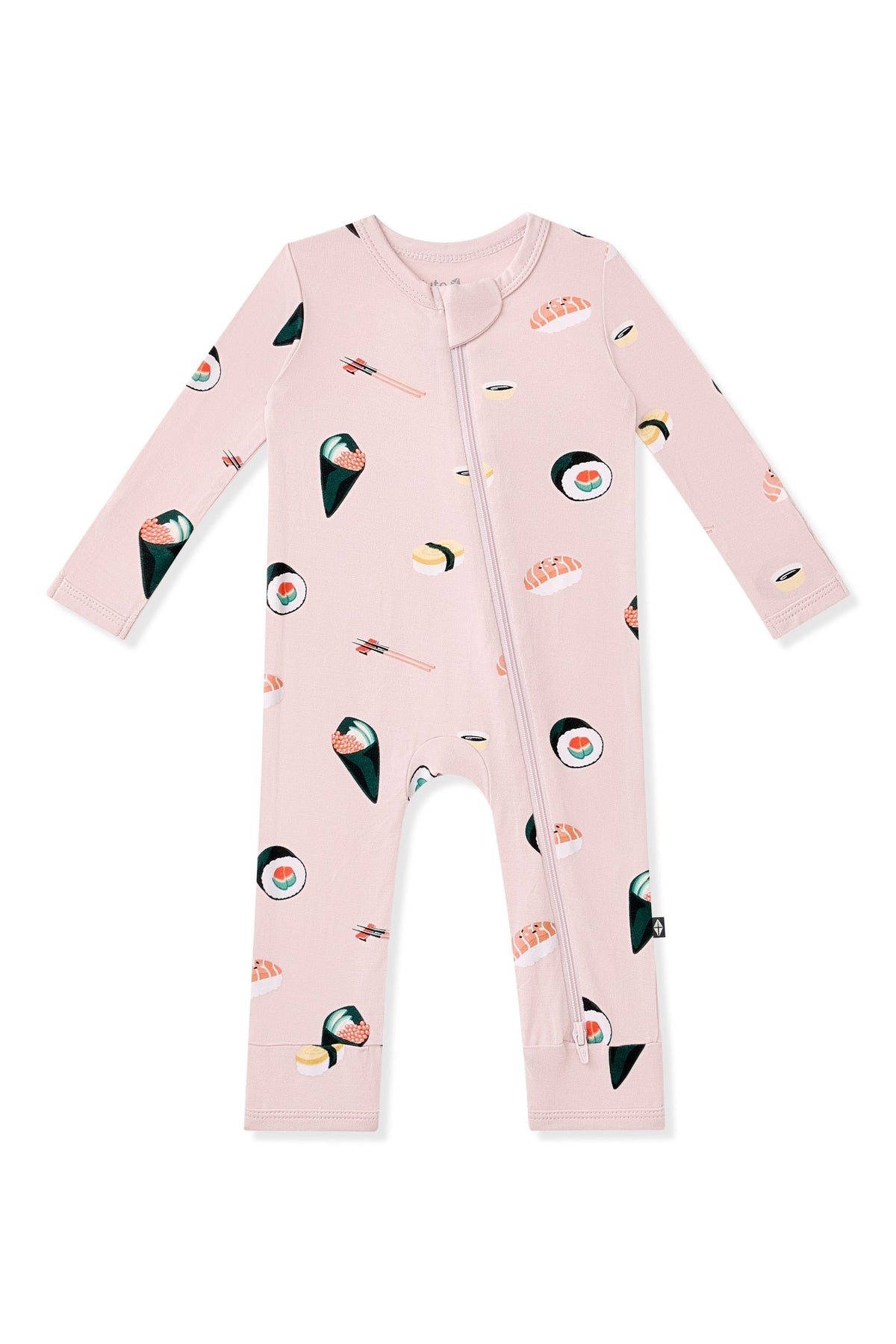 Zippered Romper in Blush Sushi