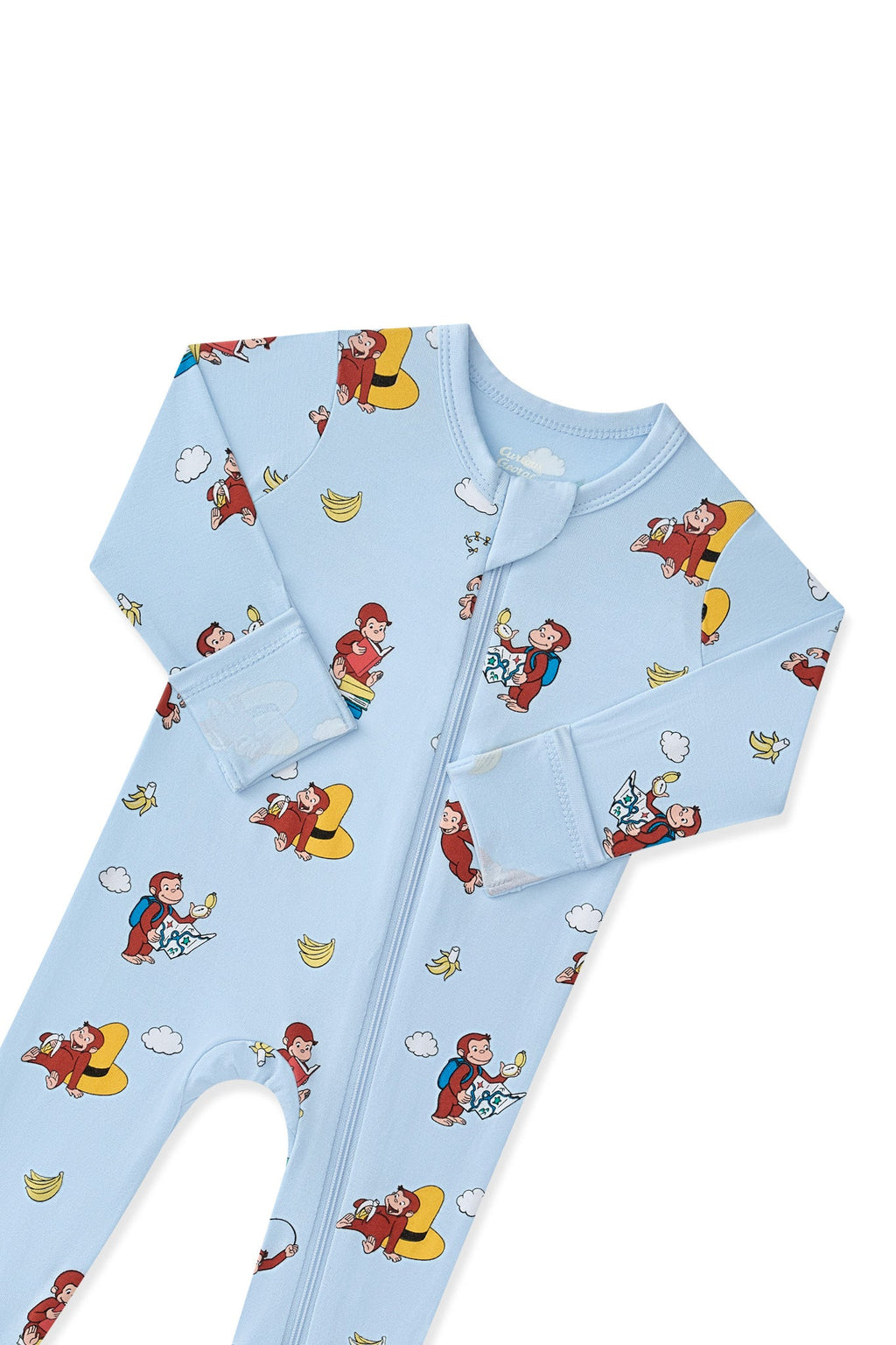 Zippered Footie in Curious George
