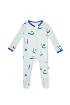 Zippered Footie in Dew Mahjong