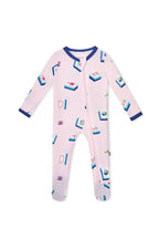 Zippered Footie in Sakura Mahjong