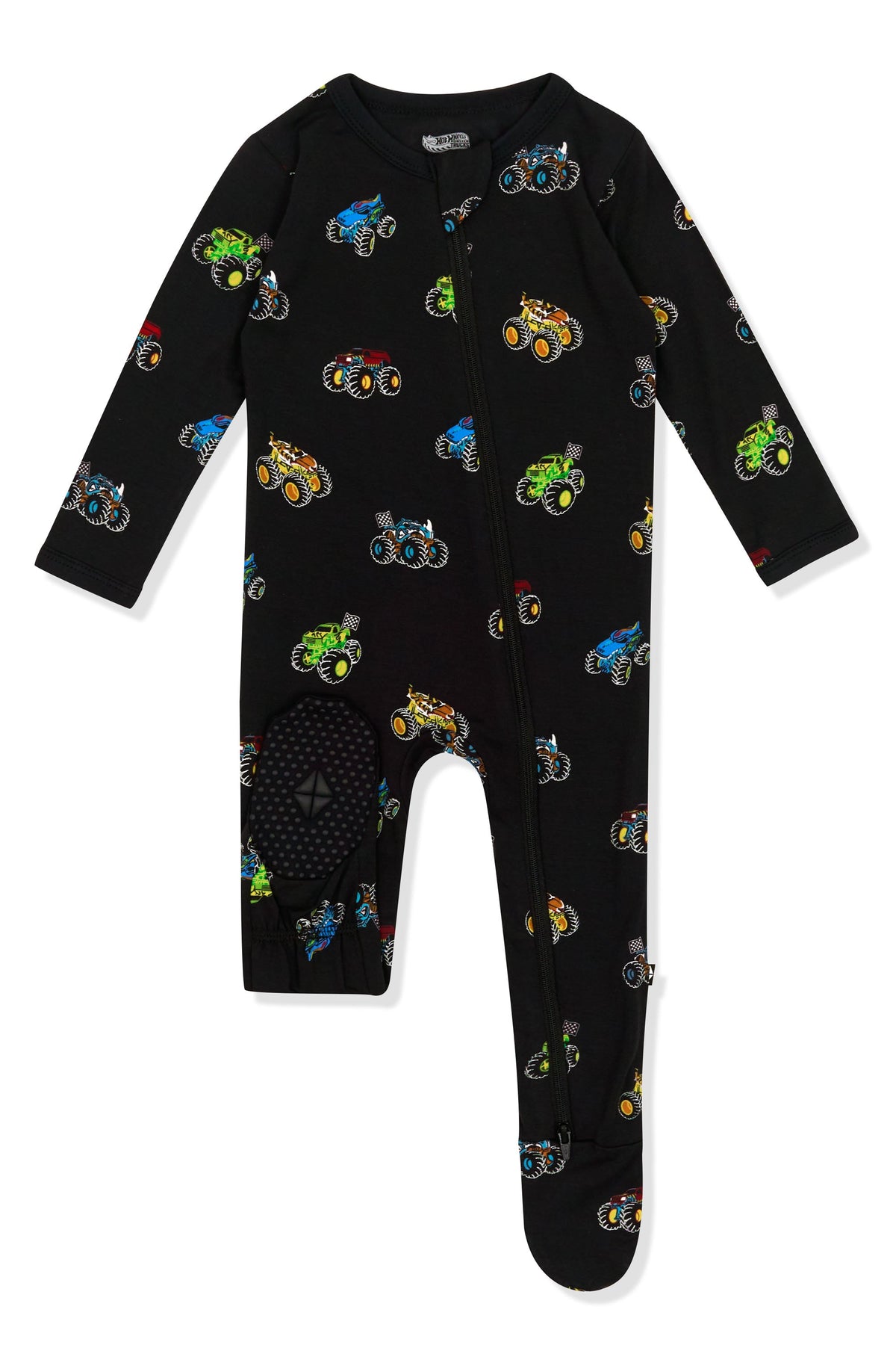 Zippered Footie in Monster Truck