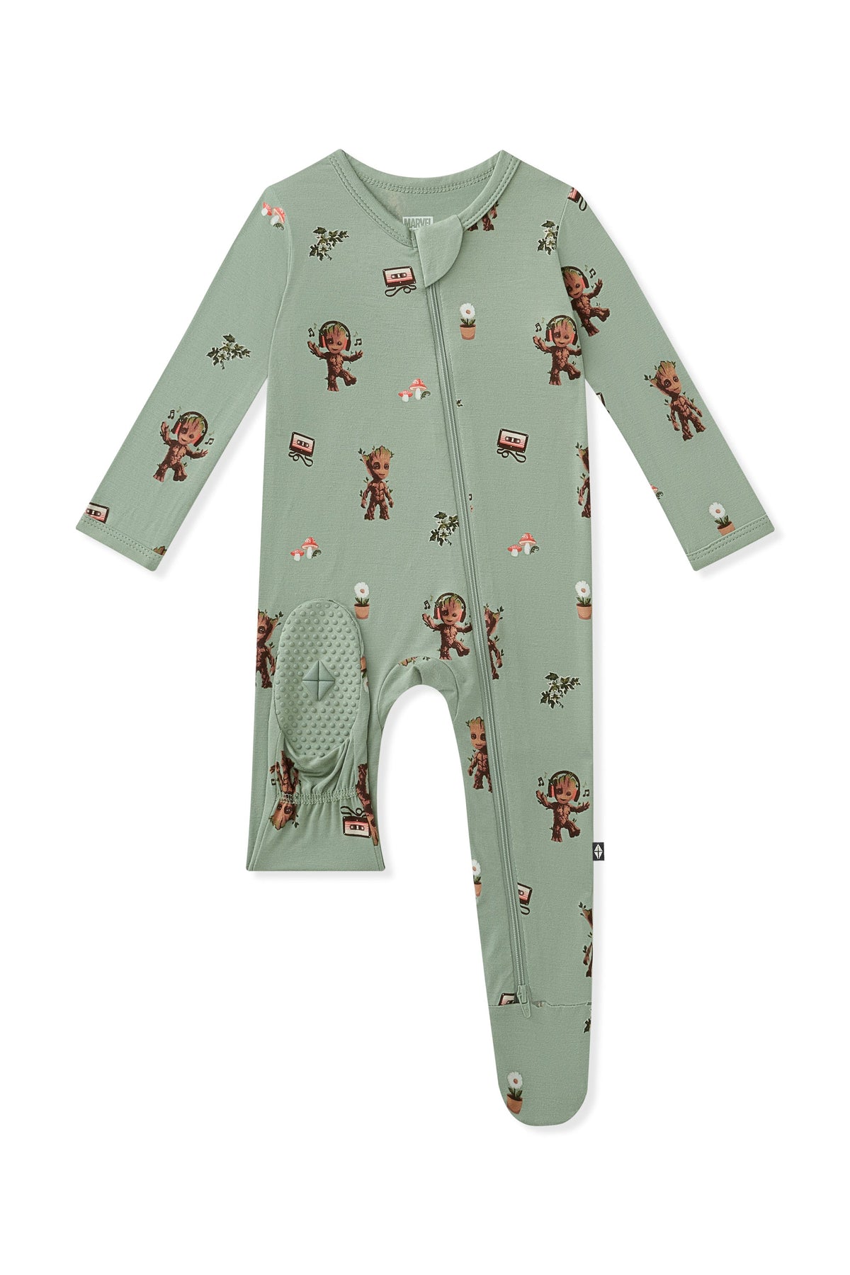 Zippered Footie in Groot