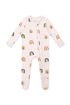Zippered Footie in Retro Rainbow