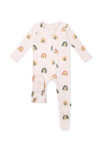 Zippered Footie in Retro Rainbow