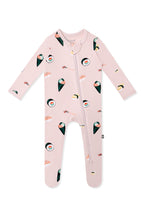 Zippered Footie in Blush Sushi