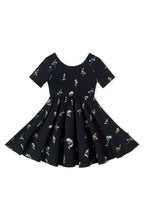 Twirl Dress in Midnight Wildflower